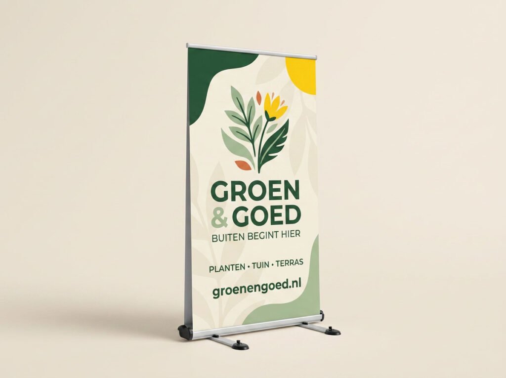 Outdoor roll-up banner